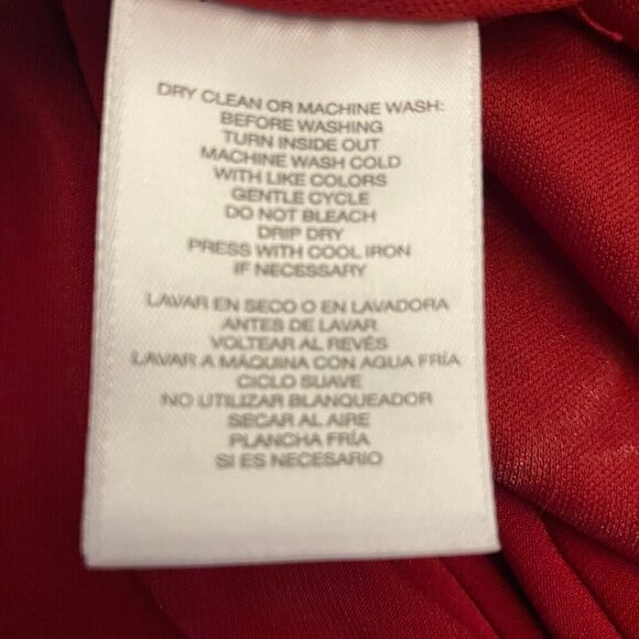 Kasper Women's Red and White Colorblocked Faux-Wrap Cap-Sleeve Dress NWT - Picture 8 of 10